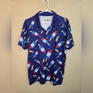 Tipsy Elves Navy Popsicle Golf Polo Medium (6384)
